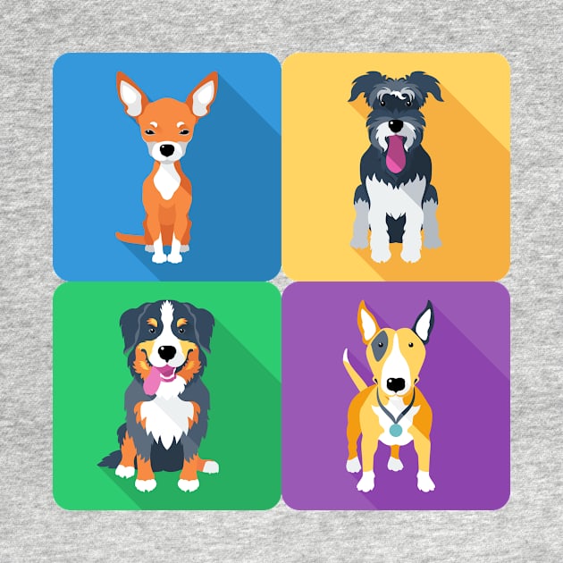 dog icon flat design by kavalenkava